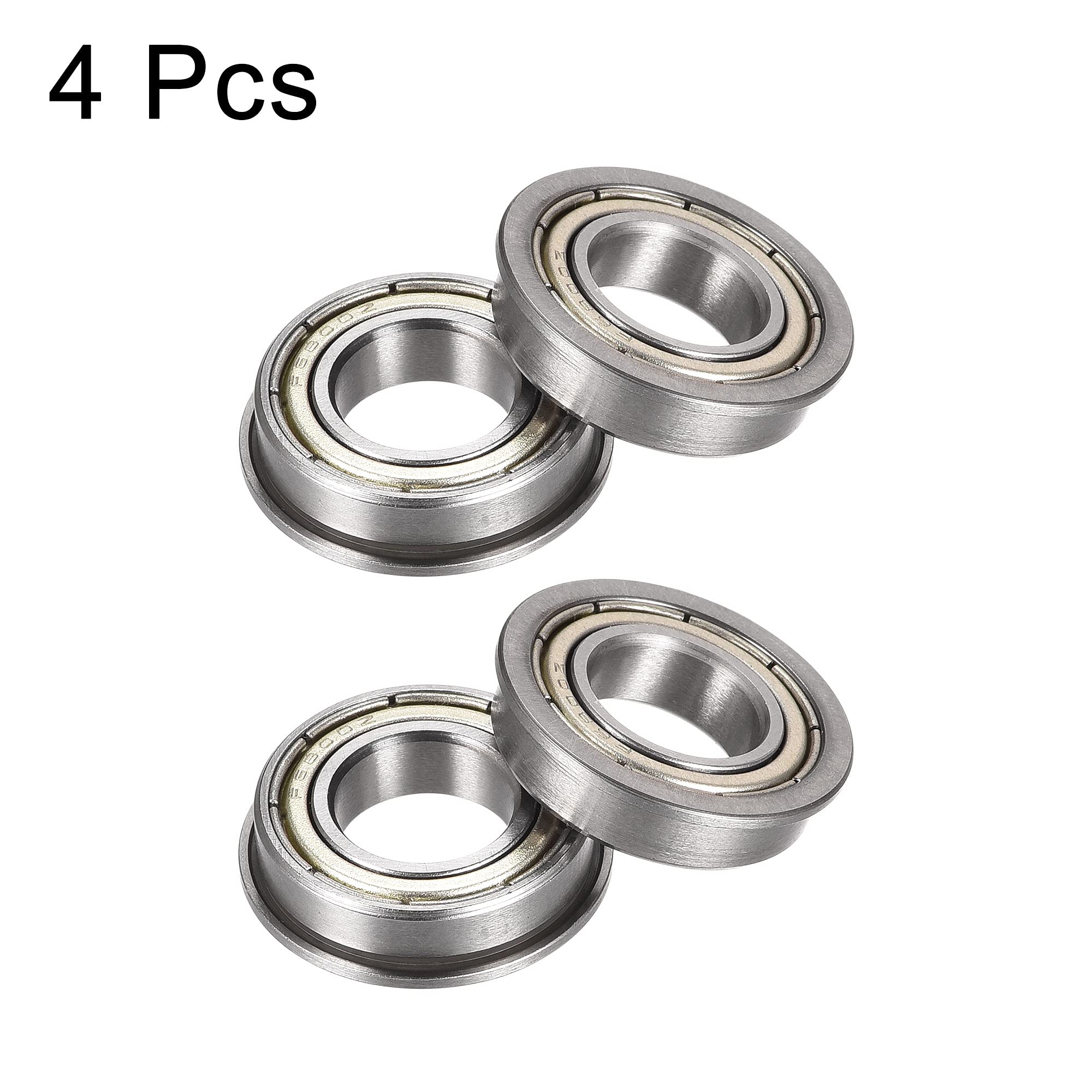 ググル　ファットスルー uxcell F6800-ZZ Flange Ball Bearing 10x19x5mm Double Metal